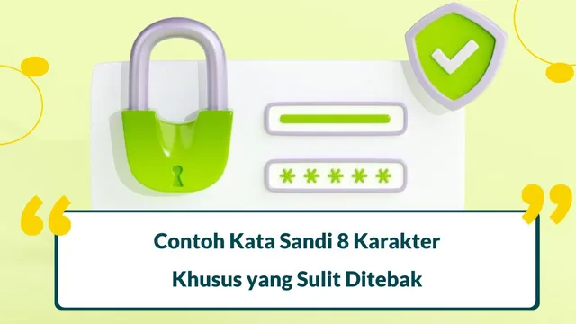 contoh kata sandi 8 karakter