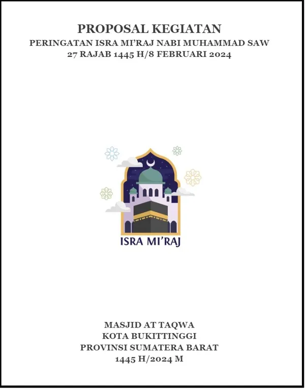 contoh proposal isra miraj