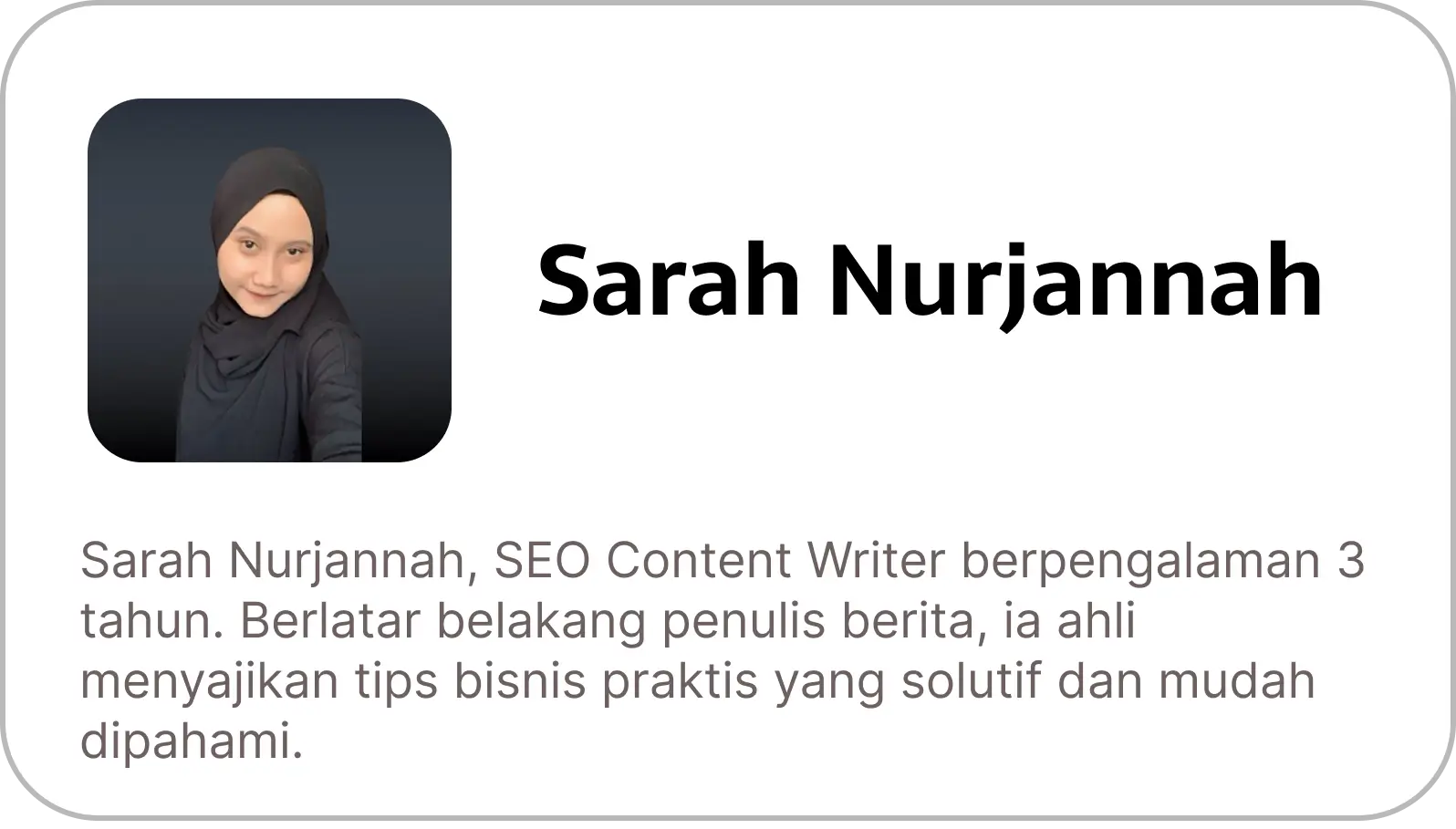 Sarah Nurjannah