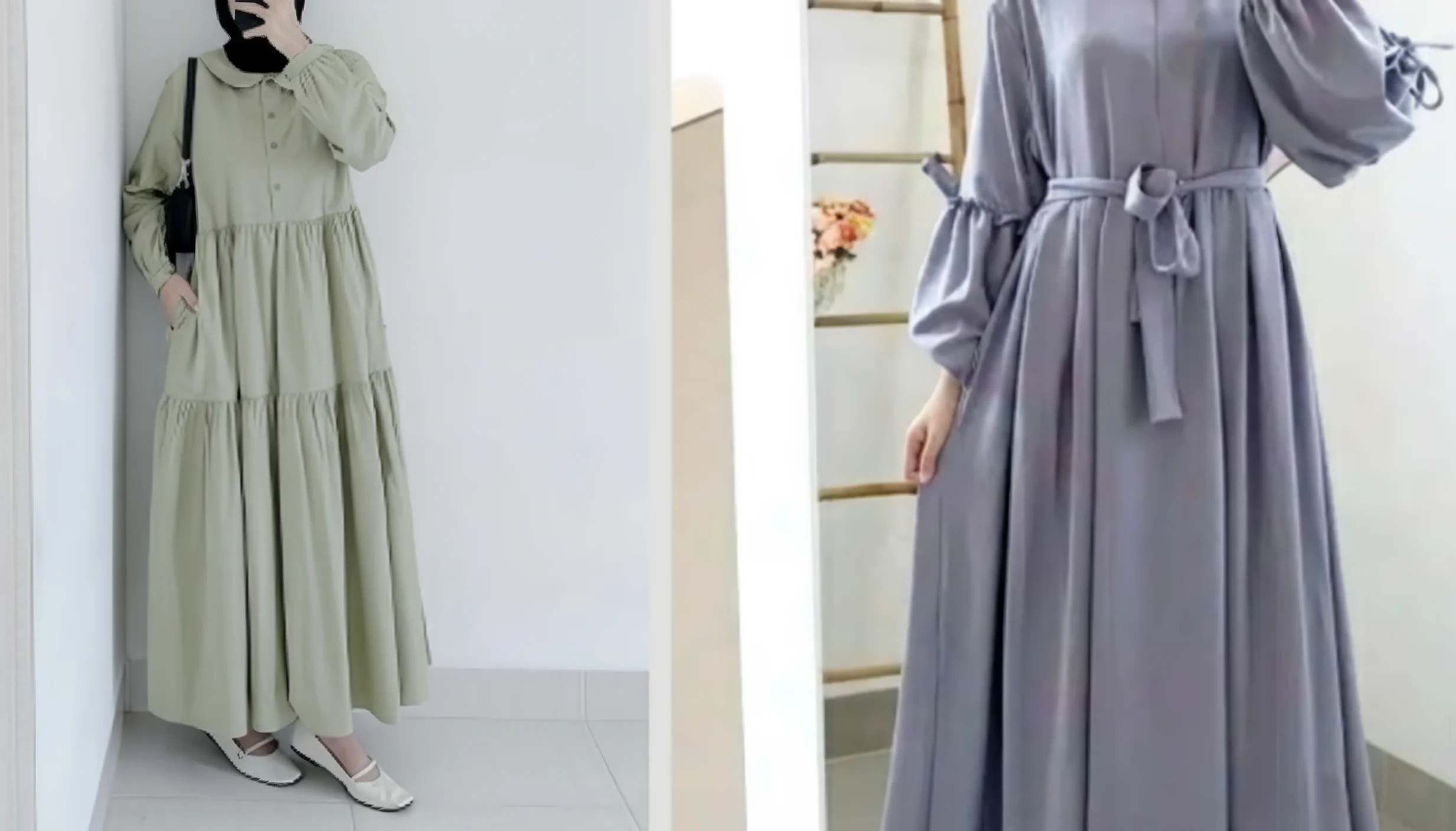 ootd ibu dan anak gamis di evermos