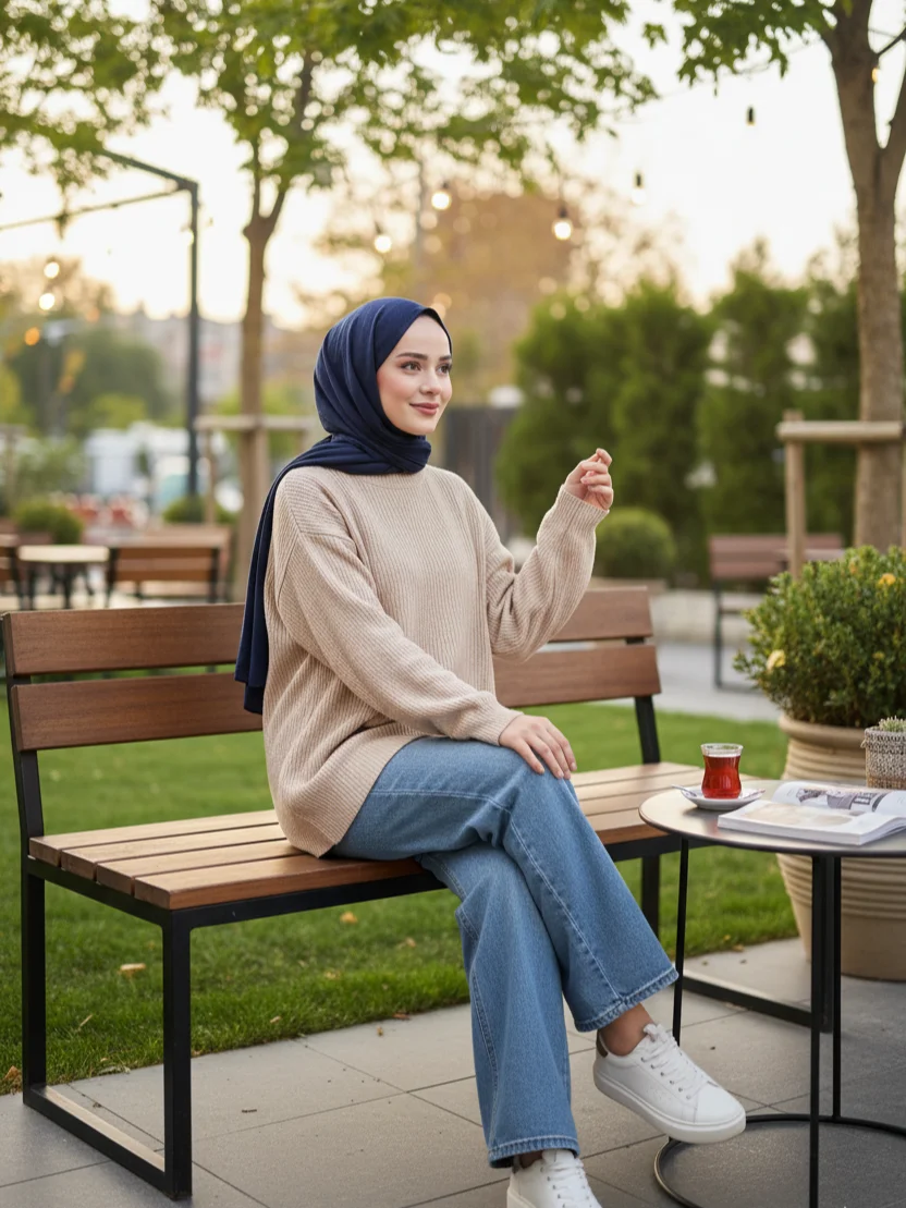 style hijab casual ibu muda 13