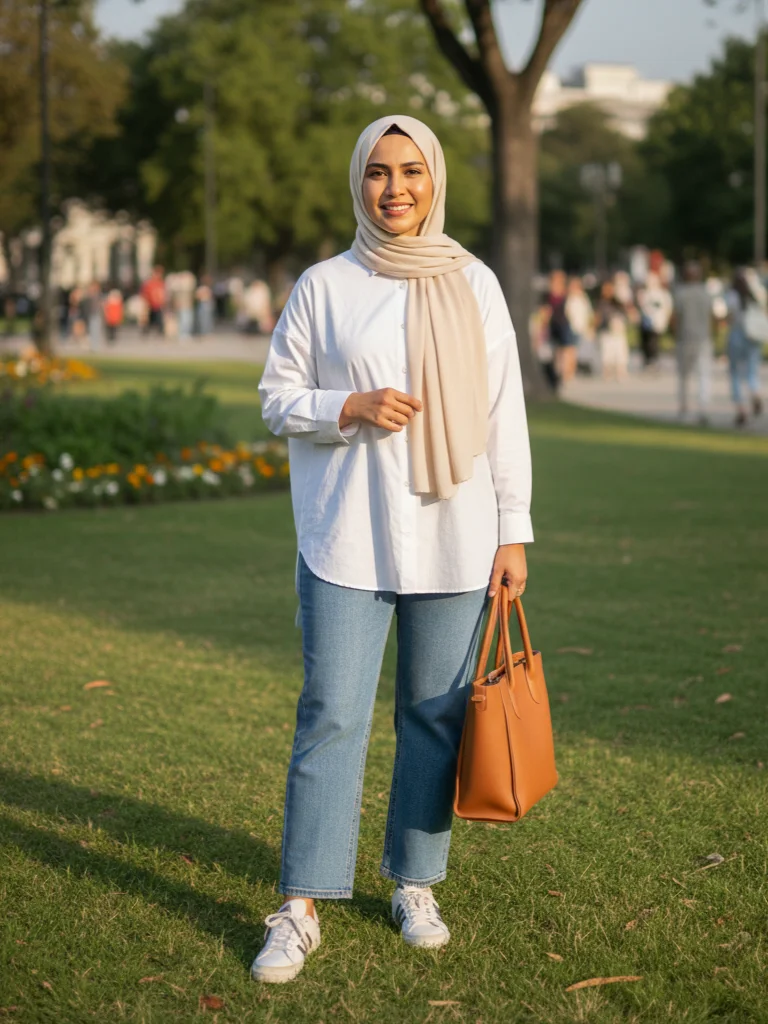 style hijab casual ibu muda outfit 1
