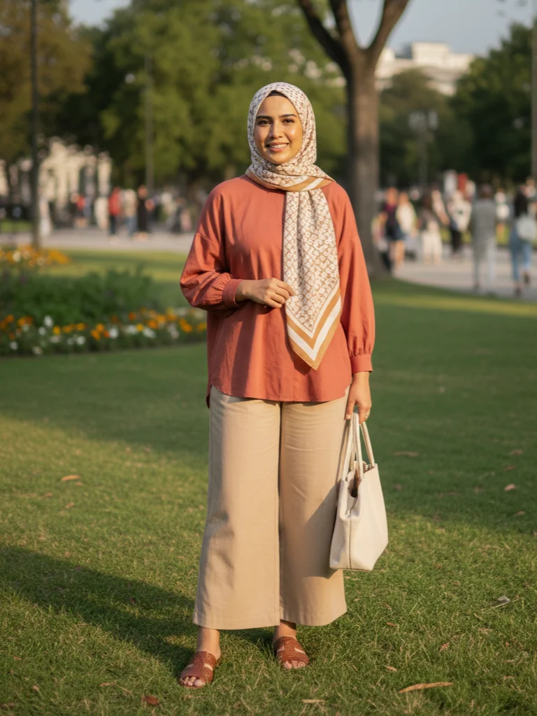 style hijab casual ibu muda outfit 2