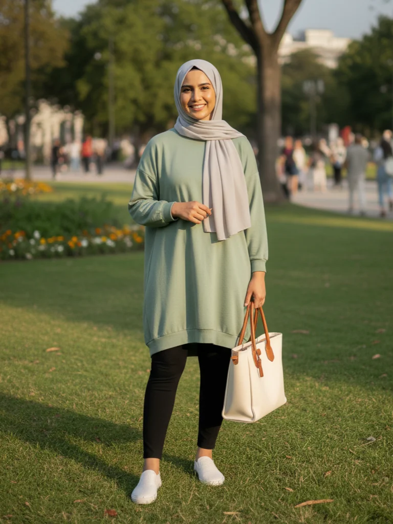 style hijab casual ibu muda outfit 3