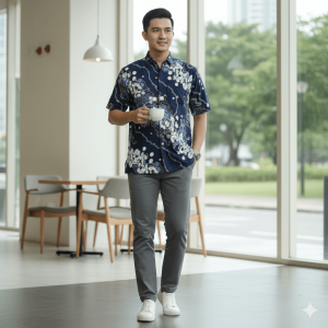 10 Rekomendasi Kemeja Batik Pria Lengan Pendek Modern Kualitas Terbaik kemeja-batik-pria-lengan-pendek-modern-batik-abstract-navy-short-sleeve