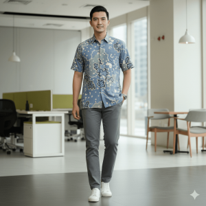 10 Rekomendasi Kemeja Batik Pria Lengan Pendek Modern Kualitas Terbaik kemeja-batik-pria-lengan-pendek-modern-cotton-rayon-premium