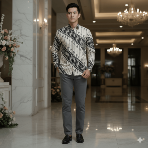 10 Rekomendasi Kemeja Batik Pria Lengan Pendek Modern Kualitas Terbaik kemeja-batik-pria-lengan-pendek-modern-monokrom-modern
