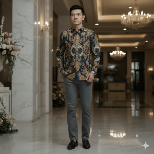 10 Rekomendasi Kemeja Batik Pria Lengan Pendek Modern Kualitas Terbaik kemeja-batik-pria-lengan-pendek-modern-motif-tradisional-warna-modern