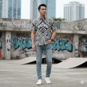 10 Rekomendasi Kemeja Batik Pria Lengan Pendek Modern Kualitas Terbaik kemeja-batik-pria-lengan-pendek-modern-tribal-modern