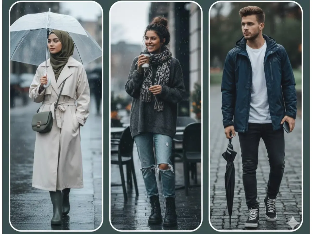 ootd musim hujan yang stylish