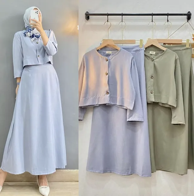 12 OOTD Bukber Hijab Rok Elegan, Pancarkan Kecantikanmu ootd bukber rok hijab