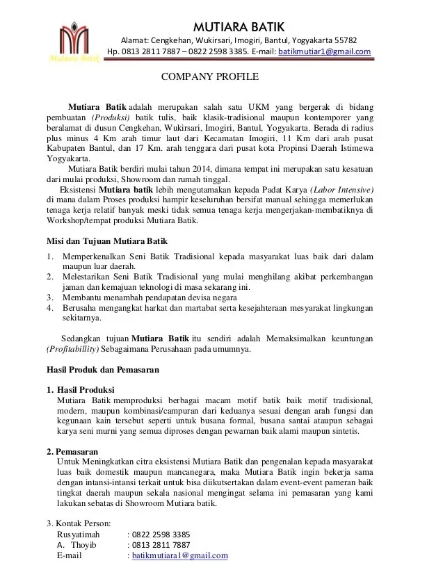 12 Contoh Company Profile, Unsur, Cara Membuatnya yang Benar contoh company profile