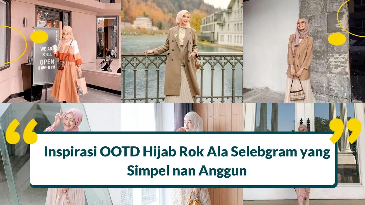 Mempesona, Inilah 12 Inspirasi OOTD Hijab Rok Ala Selebgram 2024