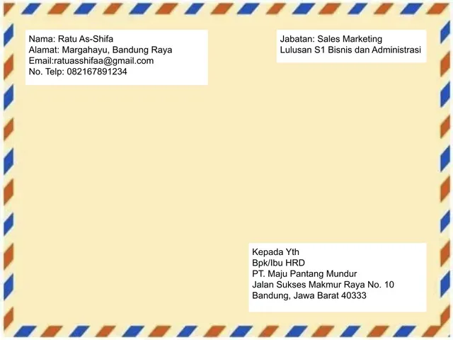 6 Contoh Amplop Lamaran Kerja, Format dan Cara Membuatnya yang Mudah contoh amplop lamaran kerja