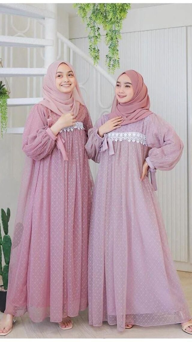 7 Model Baju Gamis Brokat Lengan Balon, Mewah dan Gorgeous 7 Model Baju Gamis Brokat Lengan Balon, Mewah dan Gorgeous