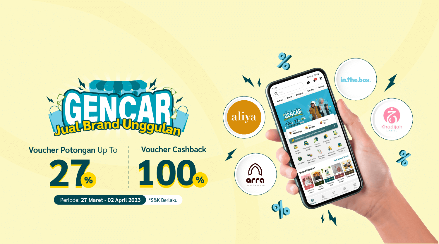 Voucher Cashback Belanja untuk Program GENCAR: JBU 100% Tidak Masuk Komisi Mingguan [EKM]