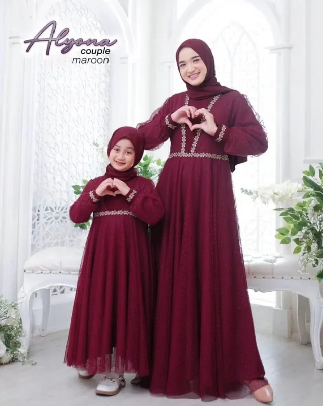 9 Gamis Couple Ibu & Anak Rayakan Lebaran, Yuk Cek! gamis ibu dan anak lebaran