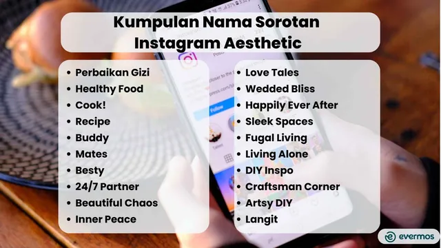 Nama Sorotan IG Aesthetic 