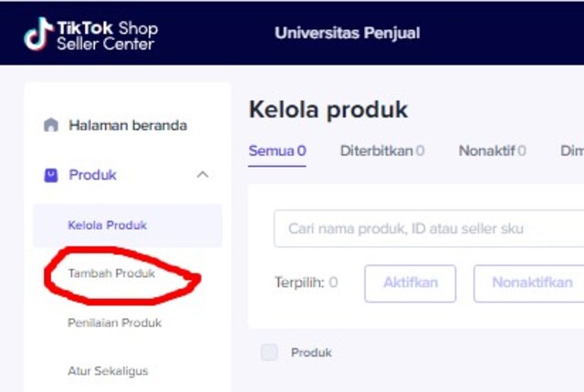tambahkan produk beserta informasinya 