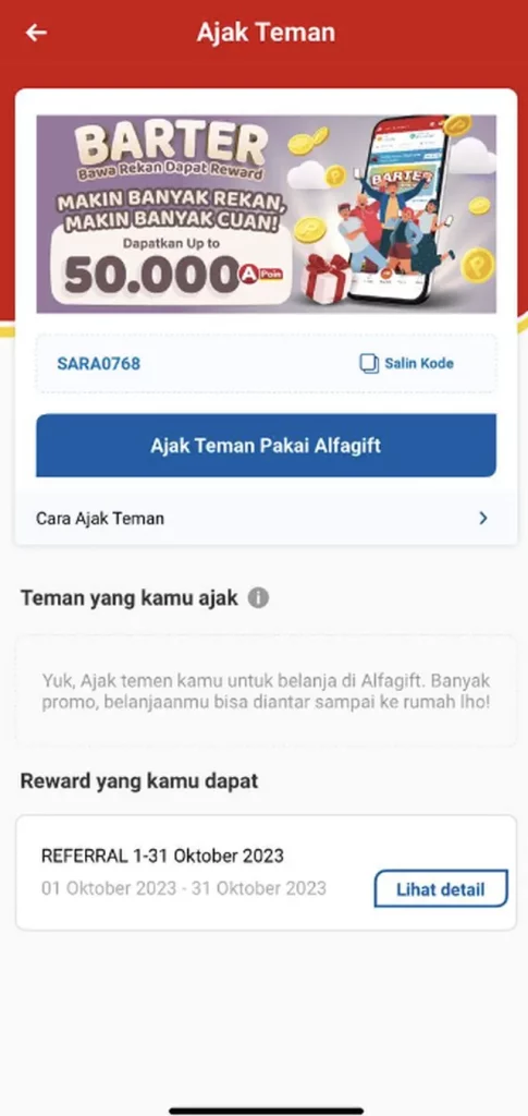 Kode Referral Alfagift Belanja Bisa Untung Hingga 50 Ribu, Simak! kode referral alfagift