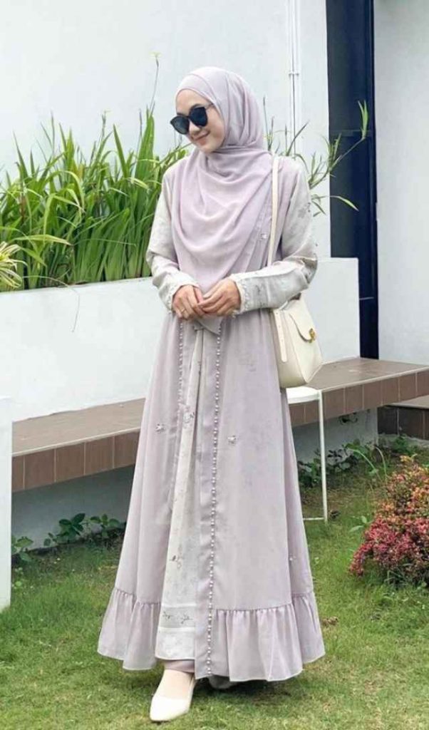 13+ Model Baju Gamis Batik Kombinasi Kain Polos Remaja model atasan batik kombinasi kain polos untuk remaja