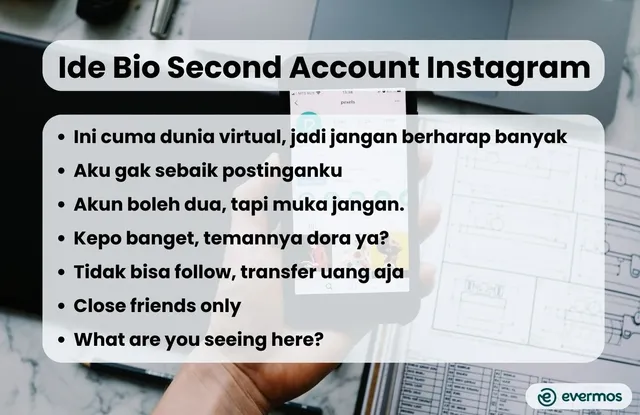 200 Bio Second Account yang Aesthetic, Rare dan Unik!