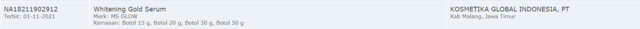 Whitening Gold Serum MS Glow