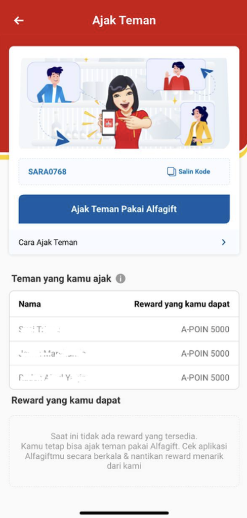 Kode Referral Alfagift Belanja Bisa Untung Hingga 50 Ribu, Simak! cara melihat kode referral alfagift