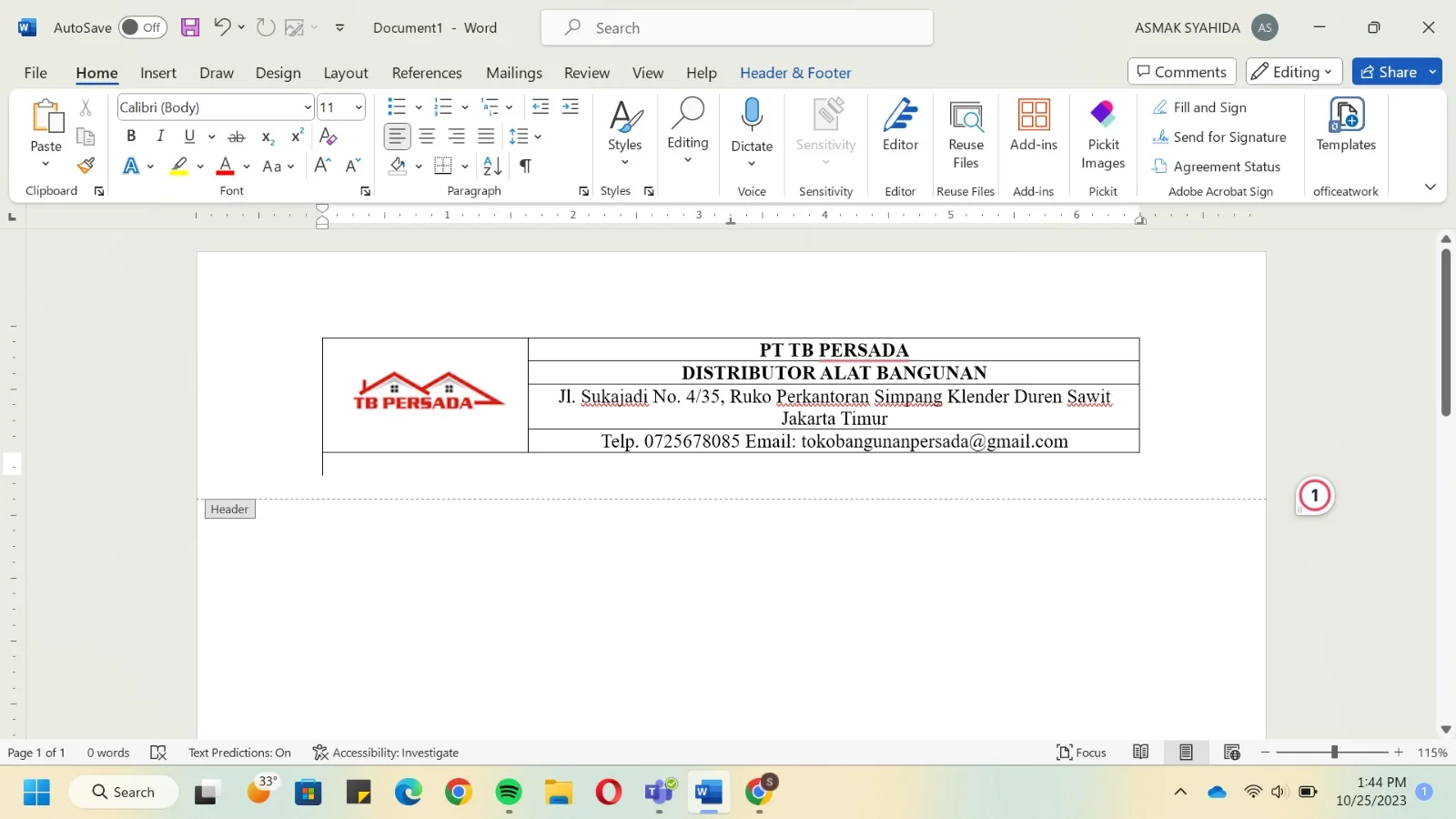 cara membuat kop surat
