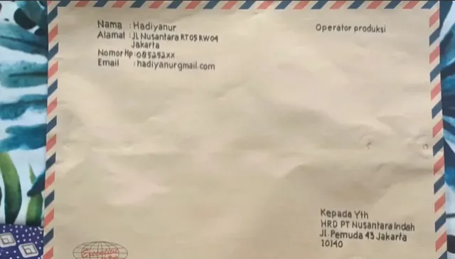 6 Contoh Amplop Lamaran Kerja, Format dan Cara Membuatnya yang Mudah contoh amplop lamaran kerja