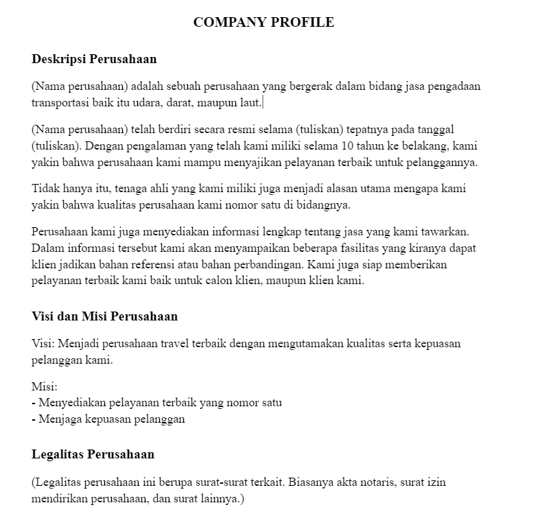 12 Contoh Company Profile, Unsur, Cara Membuatnya yang Benar contoh company profile