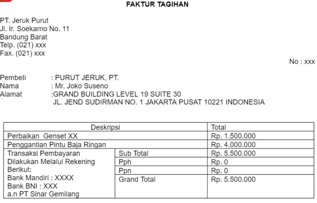 8 Contoh Invoice Jasa Service, IT, Desain yang Simpel contoh invoice jasa