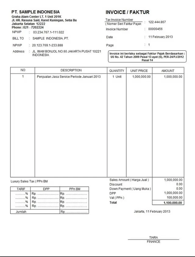 8 Contoh Invoice Jasa Service, IT, Desain yang Simpel contoh invoice jasa