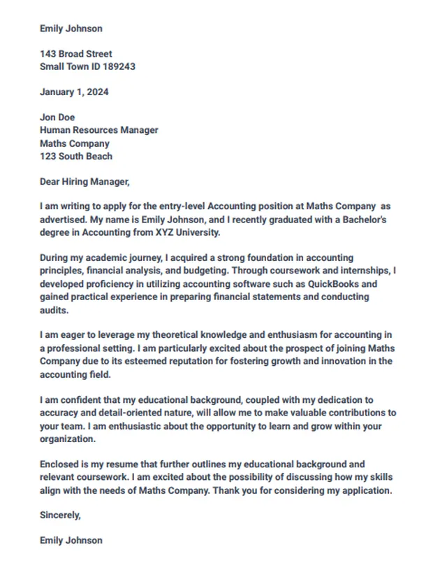 Contoh Surat Lamaran Kerja Accounting Bahasa Inggris 