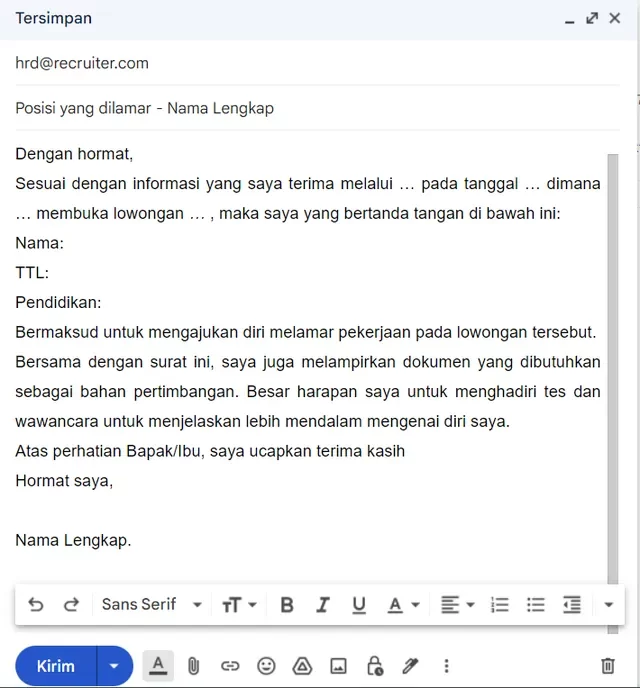 Cara Membuat Lamaran Kerja Lewat Email