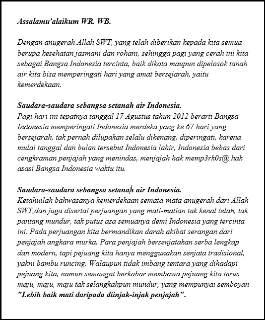 [FREE DOWNLOAD] 11 Contoh Teks Pidato Lomba 17 Agustus Singkat dan Mudah Dihafal