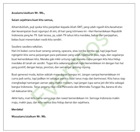 contoh pidato lomba 17 agustus