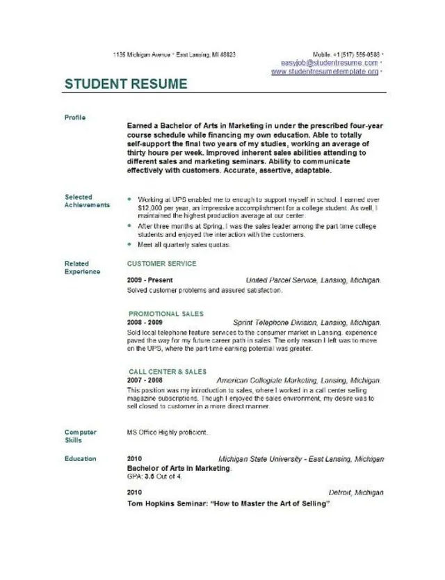 cv ats mahasiswa