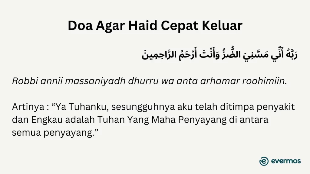 doa agar haid cepat keluar 