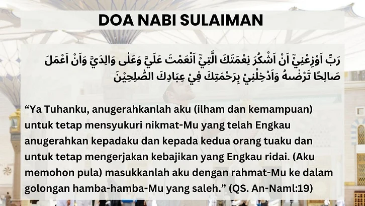 4 Doa Nabi Sulaiman untuk Kekayaan yang Selalu Dikabulkan Allah SWT, Insya Allah Mujarab! doa nabi sulaiman