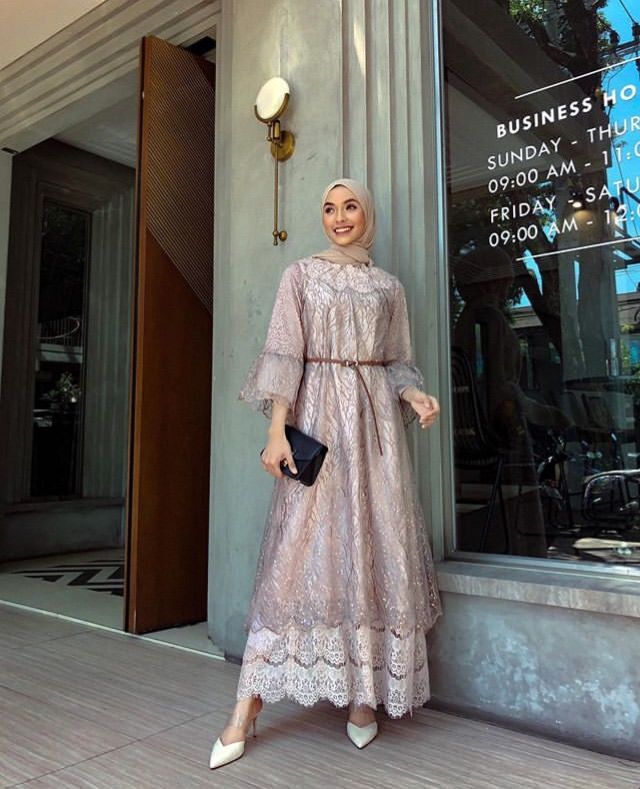 8 Model Baju gamis Brokat Terbaru dan Kekinian 2023 Model Baju Brokat Kekinian