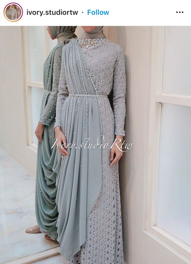 6 Model Baju Brokat Pas untuk Acara Lamaran