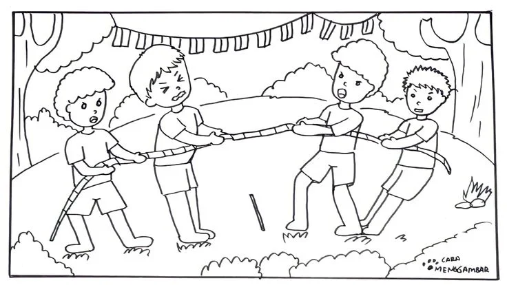 gambar lomba mewarnai 17 agustus