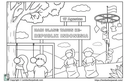 gambar lomba mewarnai 17 agustus