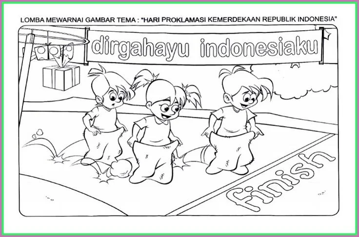 gambar lomba mewarnai 17 agustus