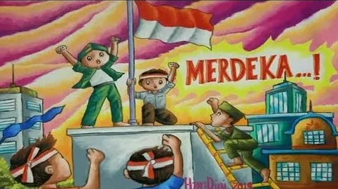 gambar tema kemerdekaan yang mudah