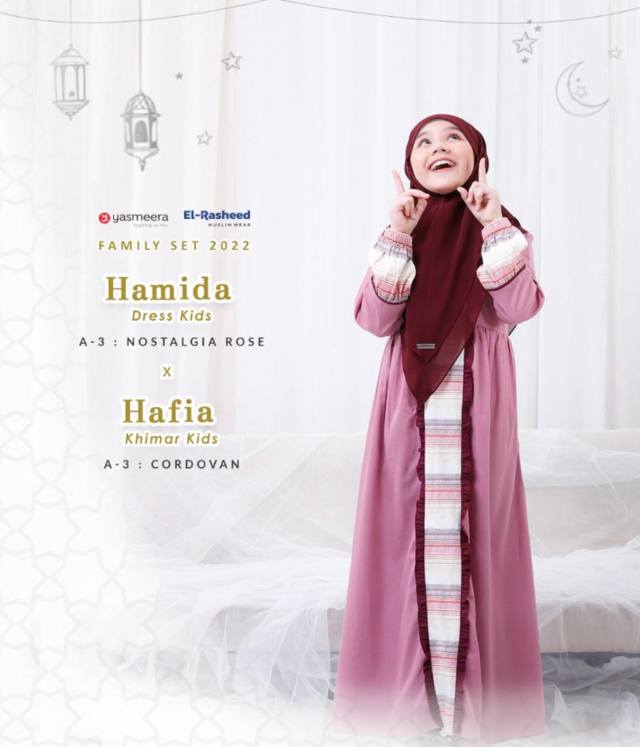 gamis anak kombinasi 2 warna