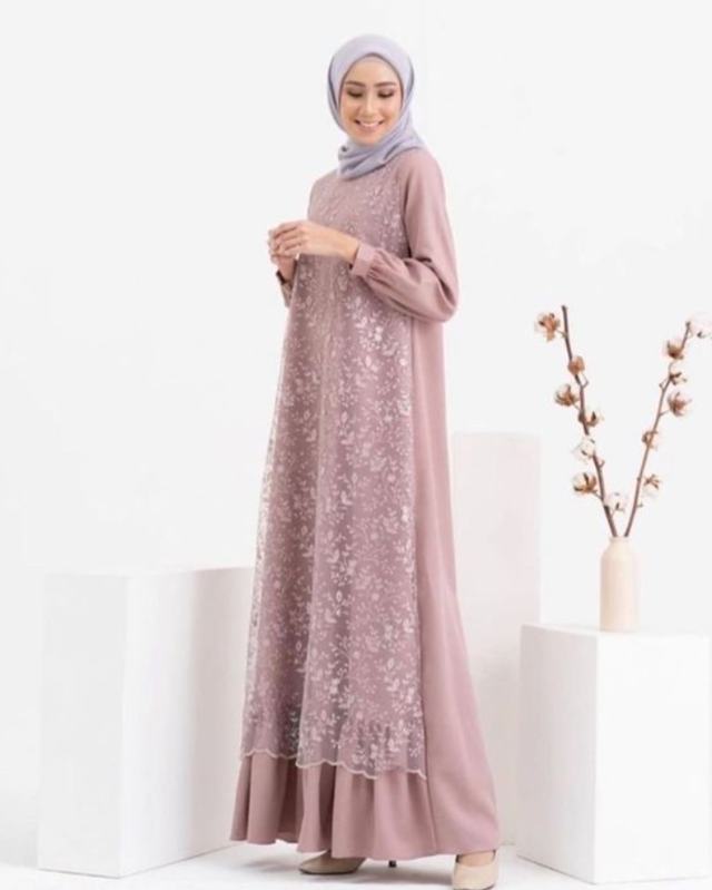 model gamis brokat full