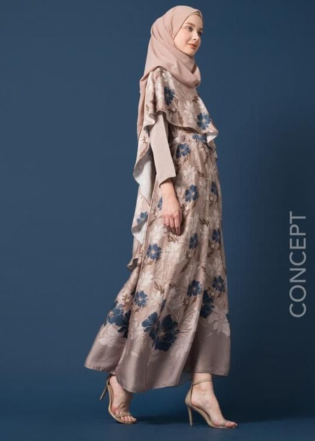 13+ Model Baju Gamis Batik Kombinasi Kain Polos Remaja Model Baju Gamis Batik Kombinasi Kain Polos Remaja