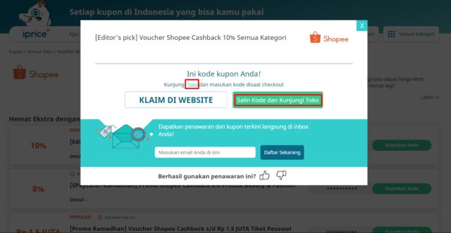 kode voucher rahasia shopee
